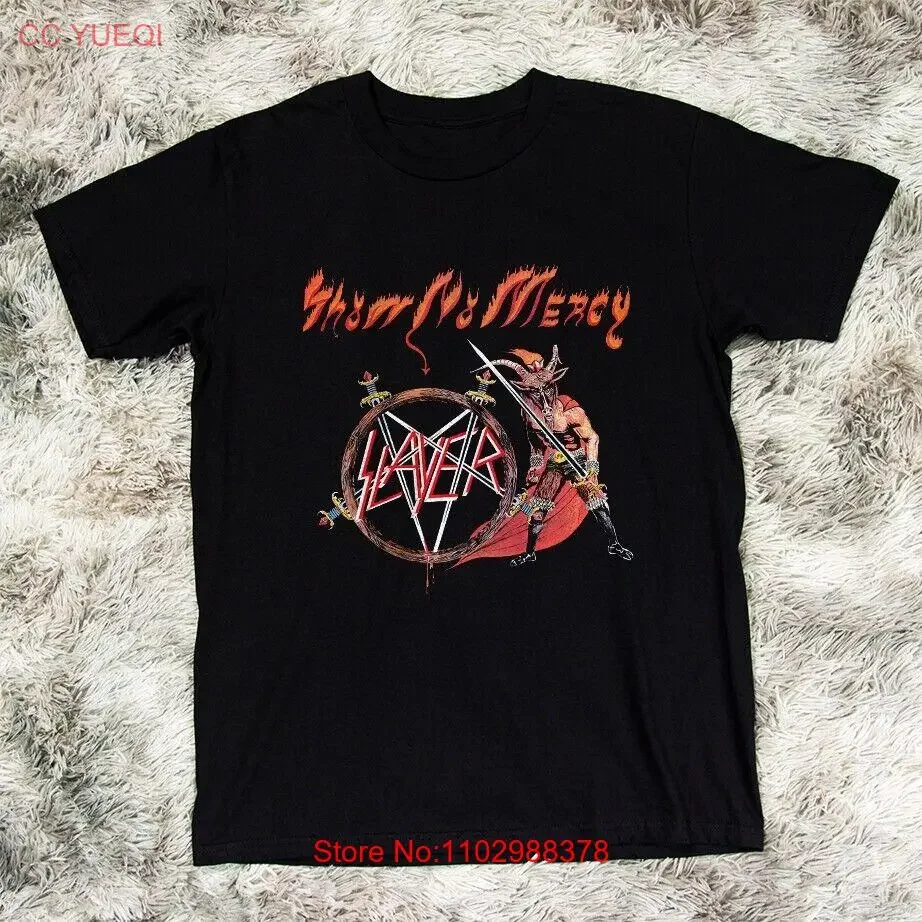 Черная футболка Slayer Show No Mercy из плотного хлопка, размер S 5XL, винтажная стильная футболка с рисунком, повседневная, универсальная, удобная
