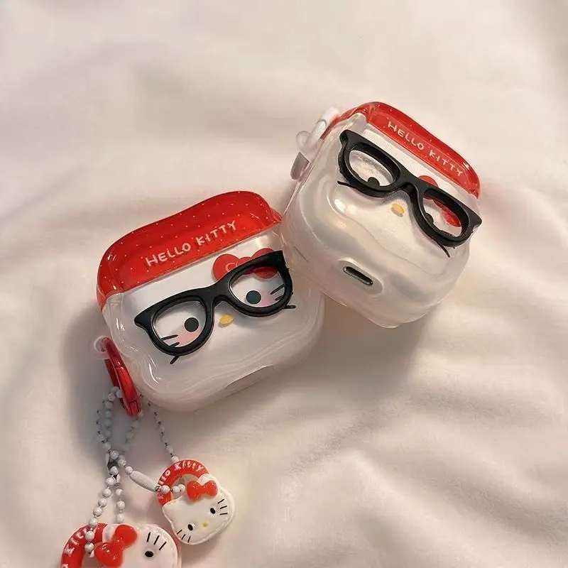 Фото MINISO Sanrio Hello Kitty защитный чехол для наушников аниме Airpods Pro Ins милые и крутые милые кавайные солнцезащитные очки новые №5