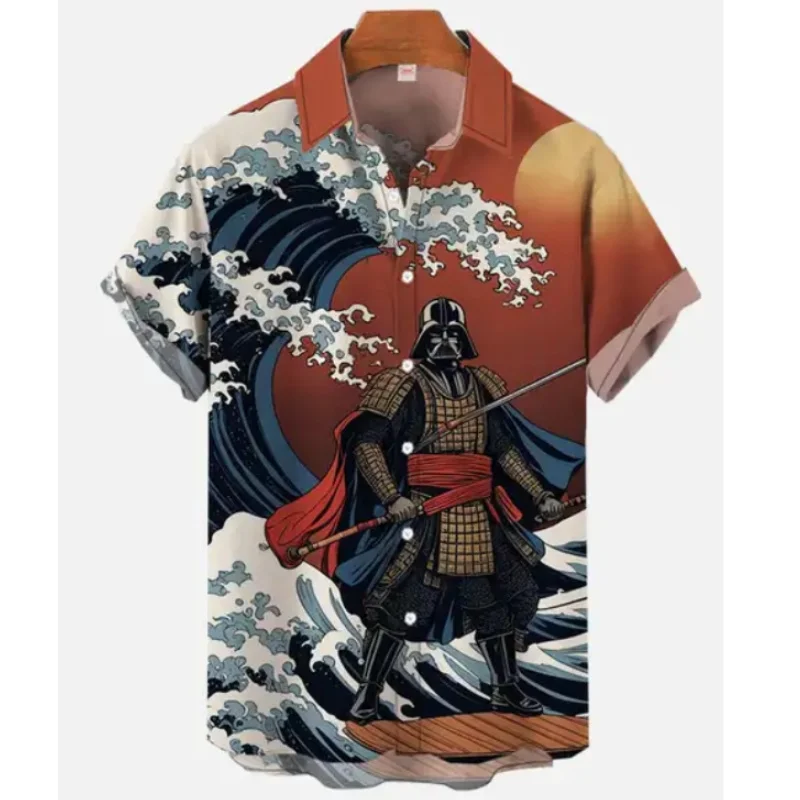 Фото Мужская Повседневная Рубашка Ukiyo-E 2024 №5