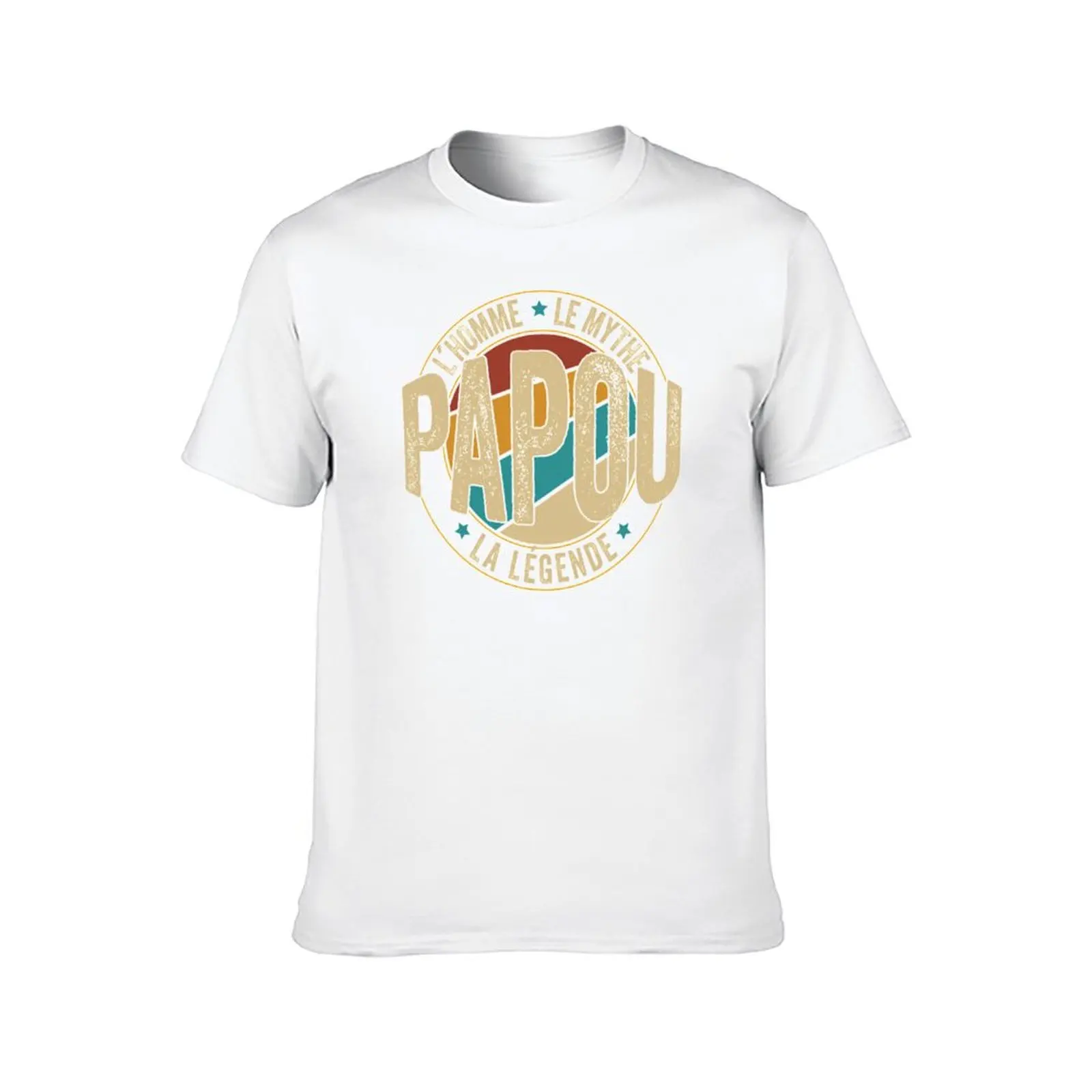 Фото Homme Cadeau Papou l'Homme le Mythe la Légende PAPA футболка хлопковая футболка пакет футболки для мужчин забавная футболка с рисунком №2