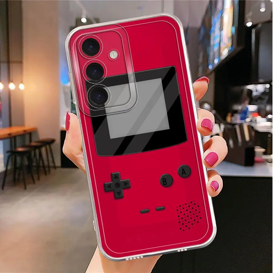 Фото Phone Case for Samsung Galaxy A31 A02 A53 A54 A72 A05 A56 A52 A50 A51 A71 A04 A73 A06 A55 A50 A03 Clear Soft Yellow Game Console №5