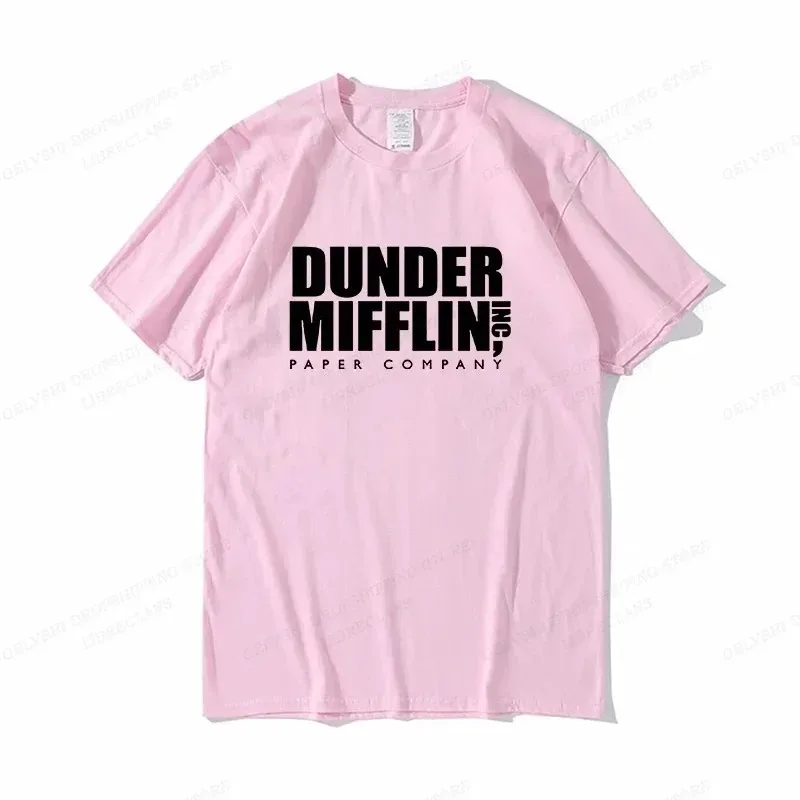 Фото Футболка DUNDER MIFFLIN, мужские модные футболки, хлопковая футболка, офисные топы, футболки, женская футболка, футболки для мальчиков, летняя одежда Camisetas с надписями №3