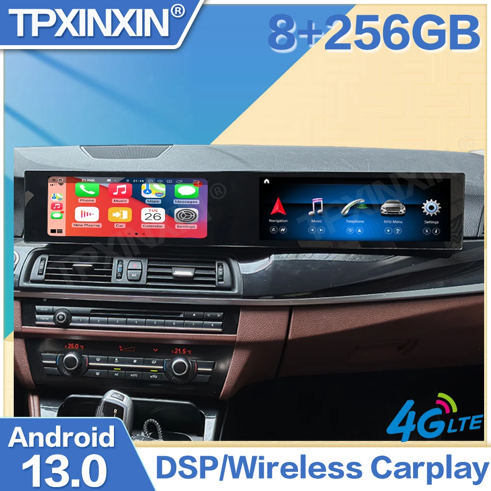 Android Auto Carpaly Стерео для BMW 5 серии F10 F11 2010-2017 Двойной экран 24,6 дюйма Автомобильный радиоприемник GPS Navi Co-pilot Мультимедийный плеер