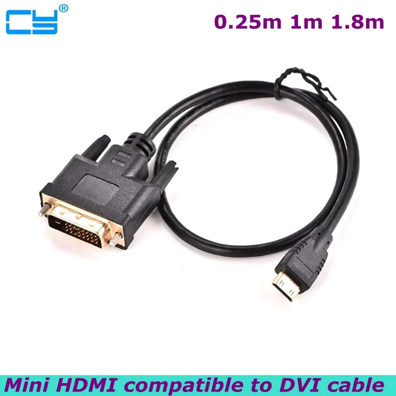 0,3 м 1,8 м Mini HDMI, совместимый с DVI 24 + 1 DSLR-камерой, хост видеокарты, дополнительный экран, видеокабель Mini-DVI монитора