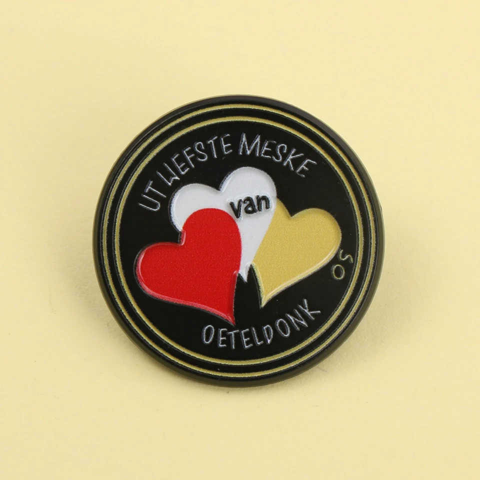 Значок в форме сердца UT LIEFSTE MESKE OETELDONK, эмалированные металлические забавные булавки для лацканов, броши, значки, подарок для детей, друзей