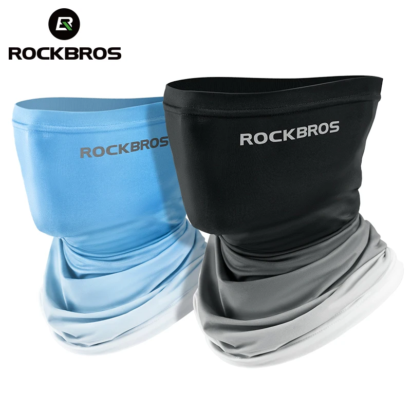 ROCKBROS для мужчин и женщин, летняя спортивная бандана с защитой от ультрафиолета, ледяной шелк, чехол для лица, шейная трубка, уличный шарф для бега, велосипедная маска, головной убор