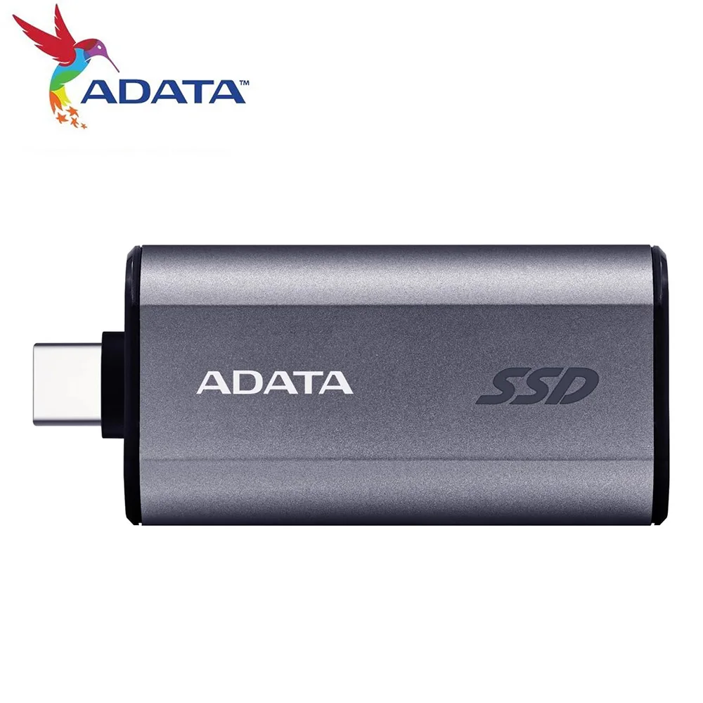 Портативный твердотельный накопитель ADATA SC750, внешний твердотельный накопитель 500 ГБ/1000 ГБ/2000 ГБ, USB Type-C 3,2 Gen 2 (3,1 Gen 2), черный титан Хранение данных