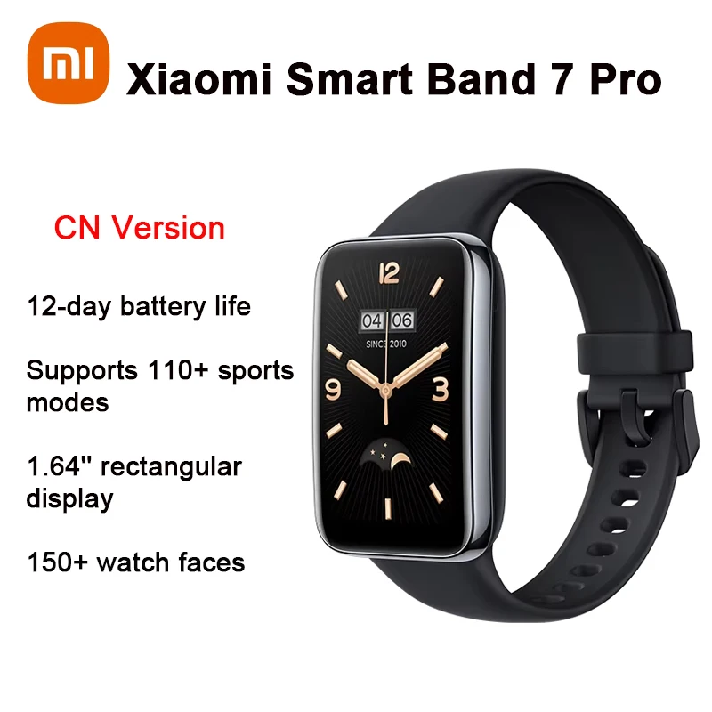 Xiaomi Smart Band 7 Pro 1,64 дюйма AMOLED 2,5D изогнутый дисплей Встроенный GPS Кислород в крови Smaer Часы всегда на лице часов Смарт-браслет