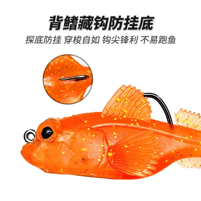 Фото 10 шт., приманка Goby Lure Jig Worm Wobbler 9g12g18g, силиконовая мягкая приманка Gobius, темная рыболовная приманка для щуки, окуня, Shad Swimbait Pesca №4