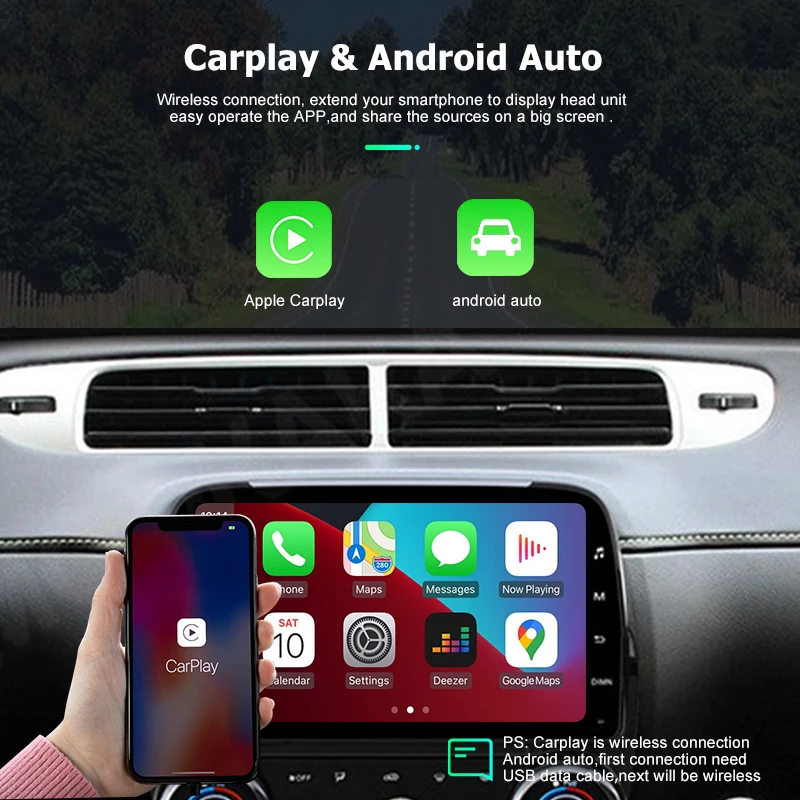 Фото Автомобильный радиоприемник 8 дюймов Android 10,0 для Chevrolet Camaro 2010-2015, GPS-навигация, стерео, мультимедийный плеер, головное устройство с 4G Carplay экраном №4
