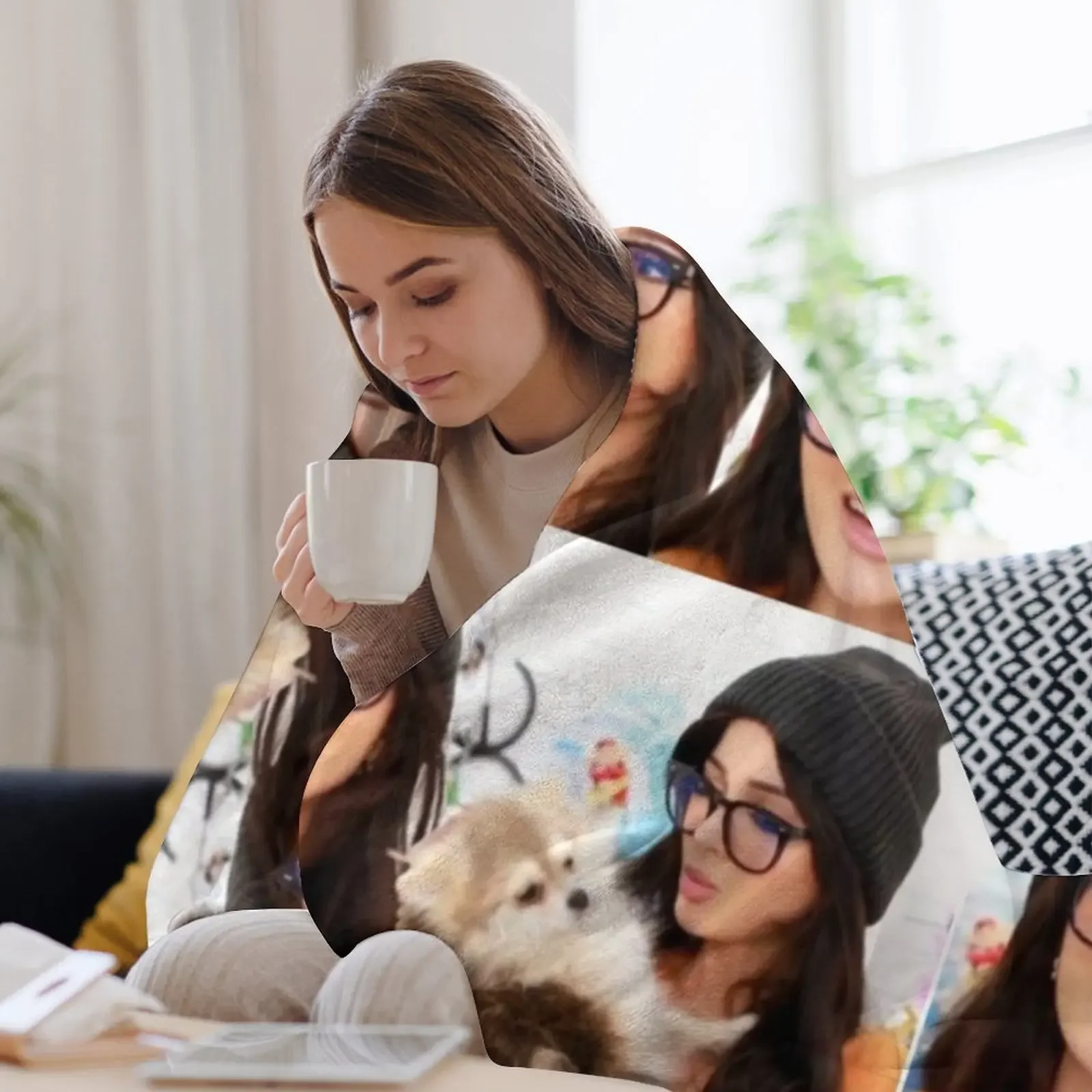 Фото Sssniperwolf уютный коллаж пледы одеяла для кровати декоративные одеяла для кроватей №3