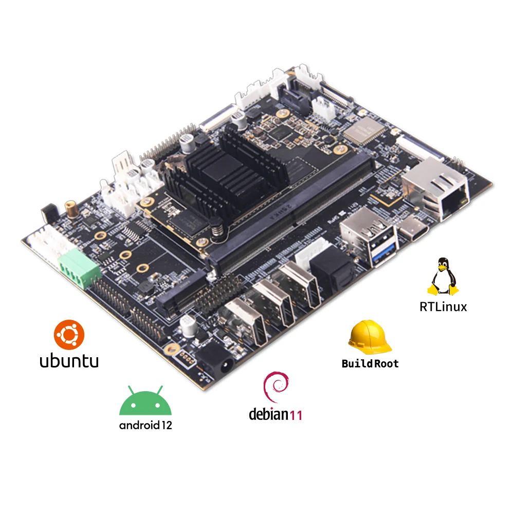 Настраиваемая макетная плата RK3588 Android Ubuntu Debian Buildroot RTLinux Промышленная встроенная плата разработки AI