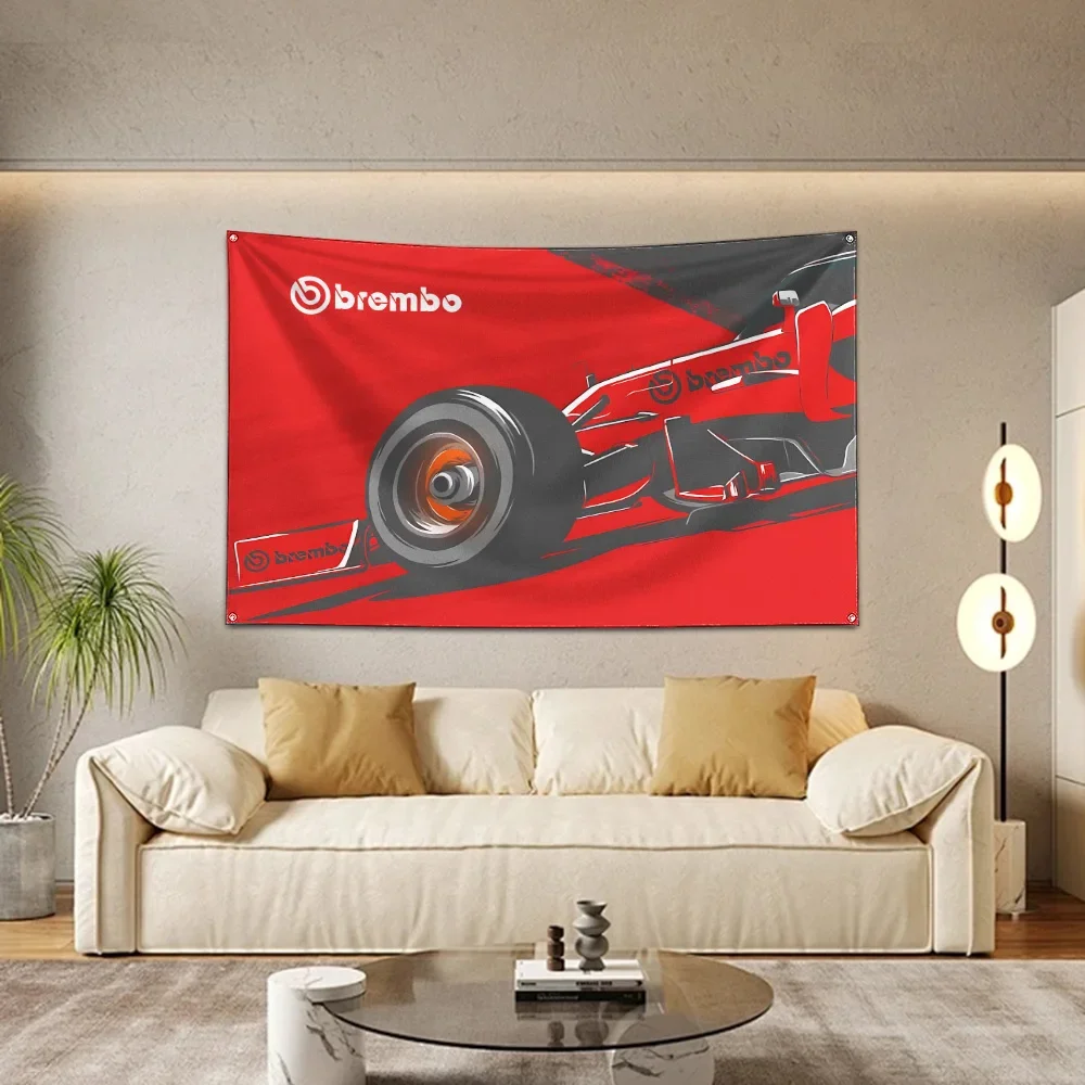Ft автомобили мотоциклы гонки Bremboes флаг полиэстер цифровая печать баннер для гаража стены уличные двери украшения с втулкой