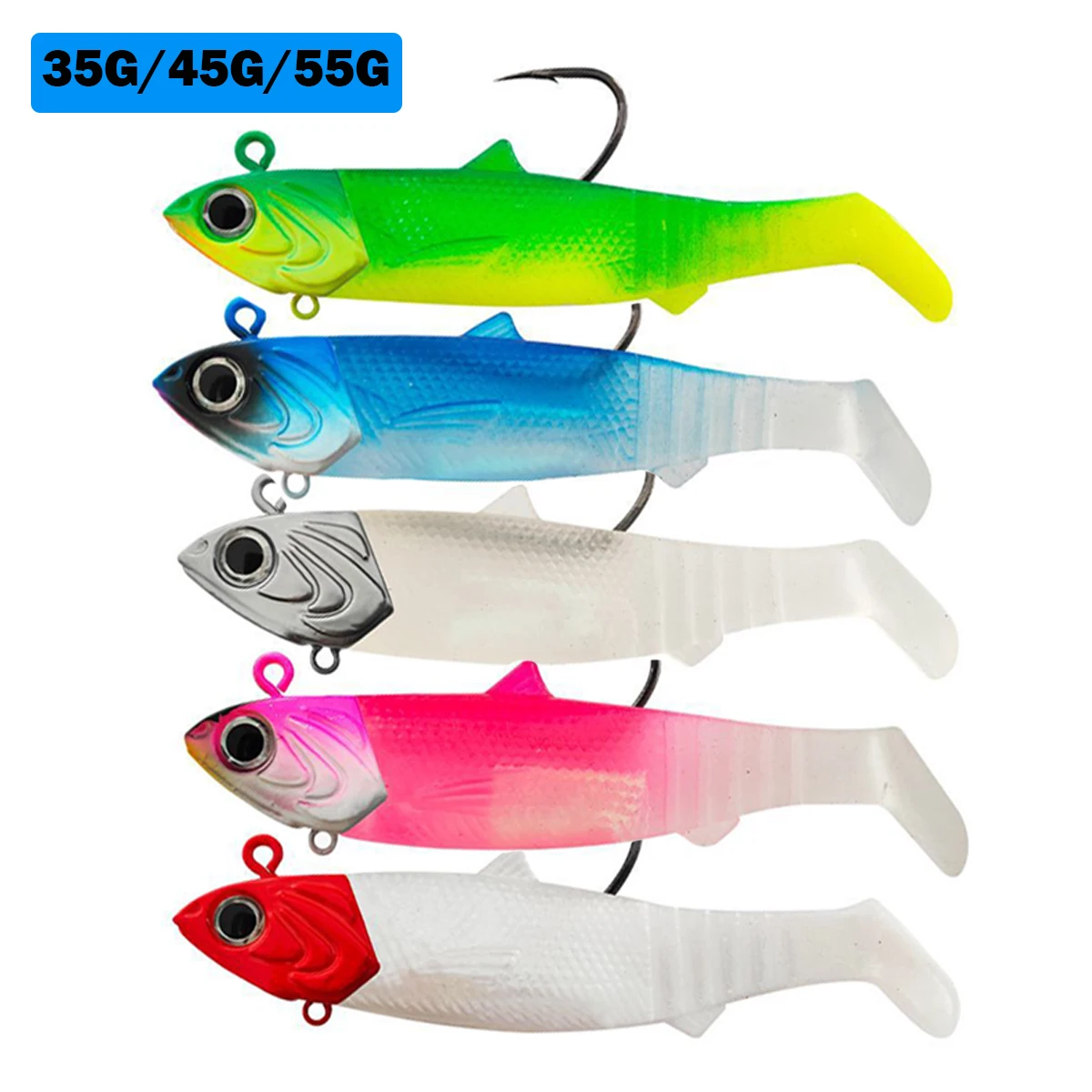 Фото Мягкая приманка для рыбалки Black Minnow, крючки для джиг-головки, 35 г, 45 г, 55 г, воблер, приманка для плавания, окунь, щука, окунь, Leurre Souple, снасти №3