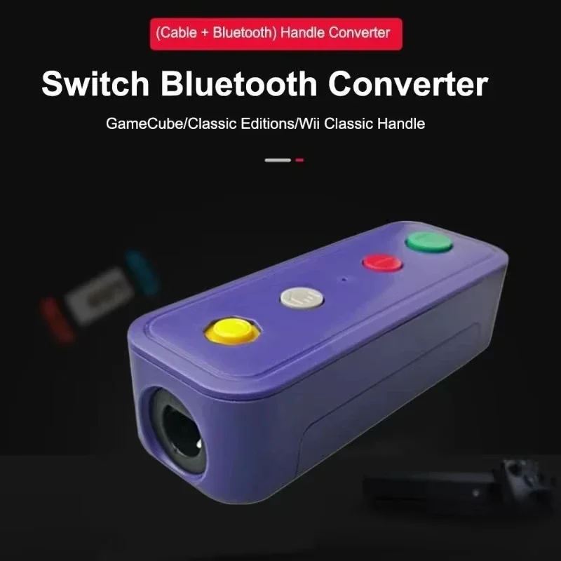 2024 Новый беспроводной Bluetooth-адаптер-конвертер с USB-кабелем, совместимый с различными игровыми консолями и классическими контроллерами.