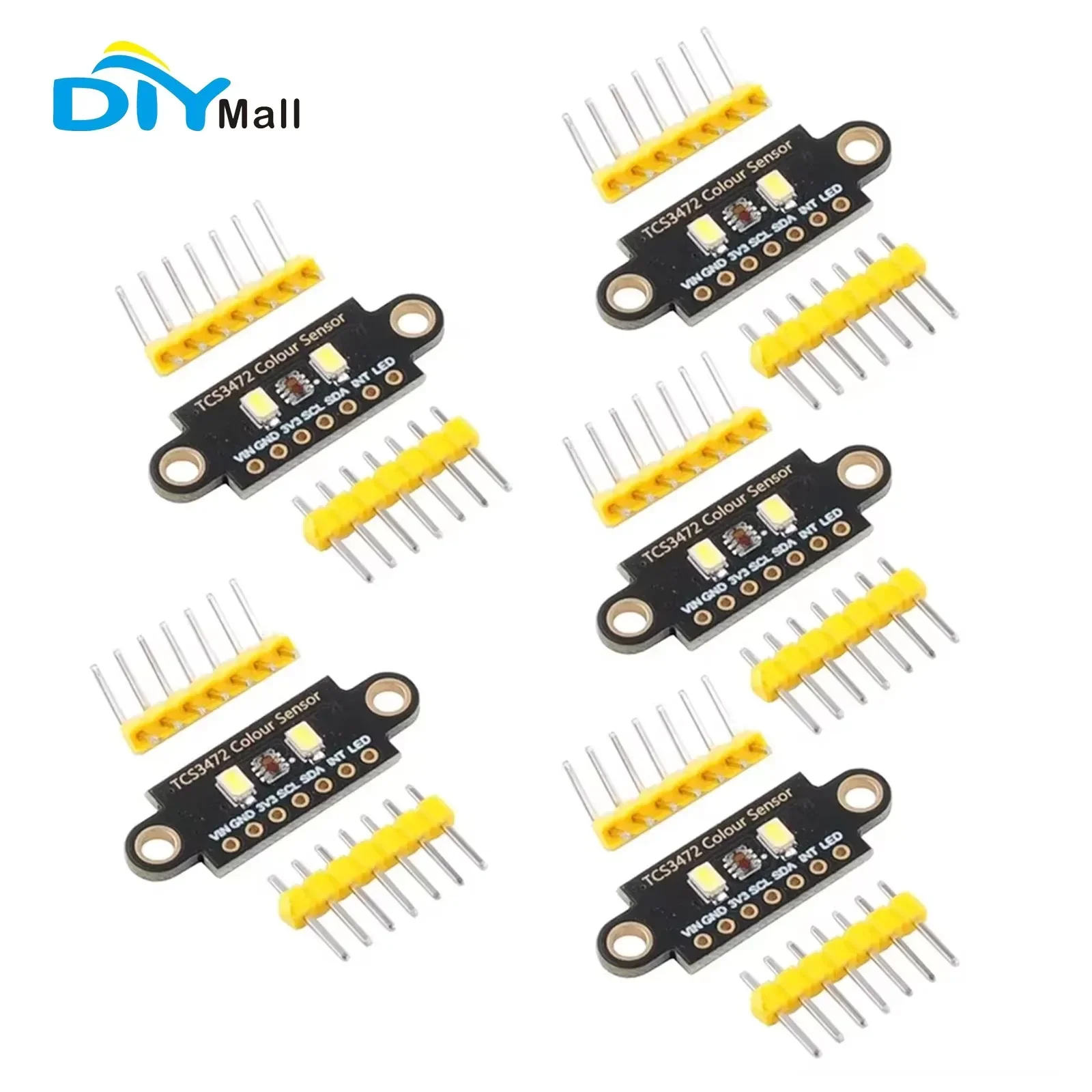 DIYmall 5 шт. TCS3472 модуль датчика цвета RGB IIC цветной датчик света макетная плата с ИК-фильтром для Arduino STM32