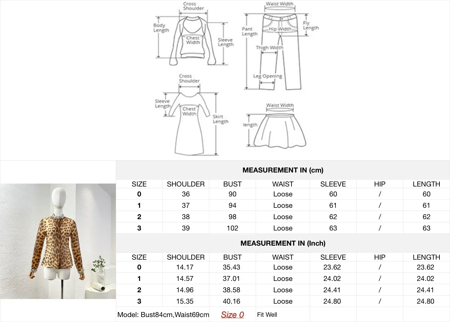 Фото Linen Silk Latest New High Quality Brown Leopard Print Full Sleeve Diamonds and Pleat Ruched Skirt Intellectual Outfit Women Set №3