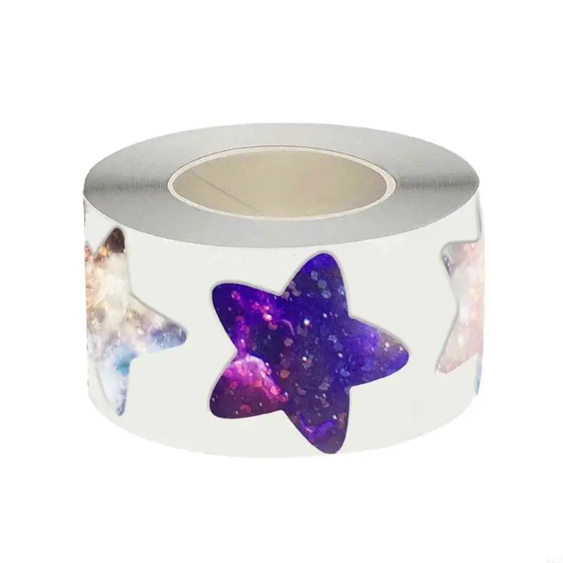 Фото QX2E 500pcs/Rolll Starry Glitter Star Starker For Kids Награда красочные звездные этикетки №2