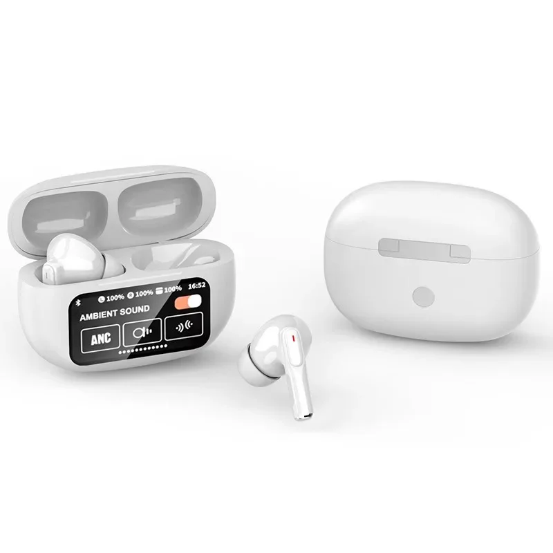 Bluetooth-наушники A9Pro с цветным сенсорным экраном и шумоподавлением ANC, длительный срок службы батареи для путешествий, спорта и работы