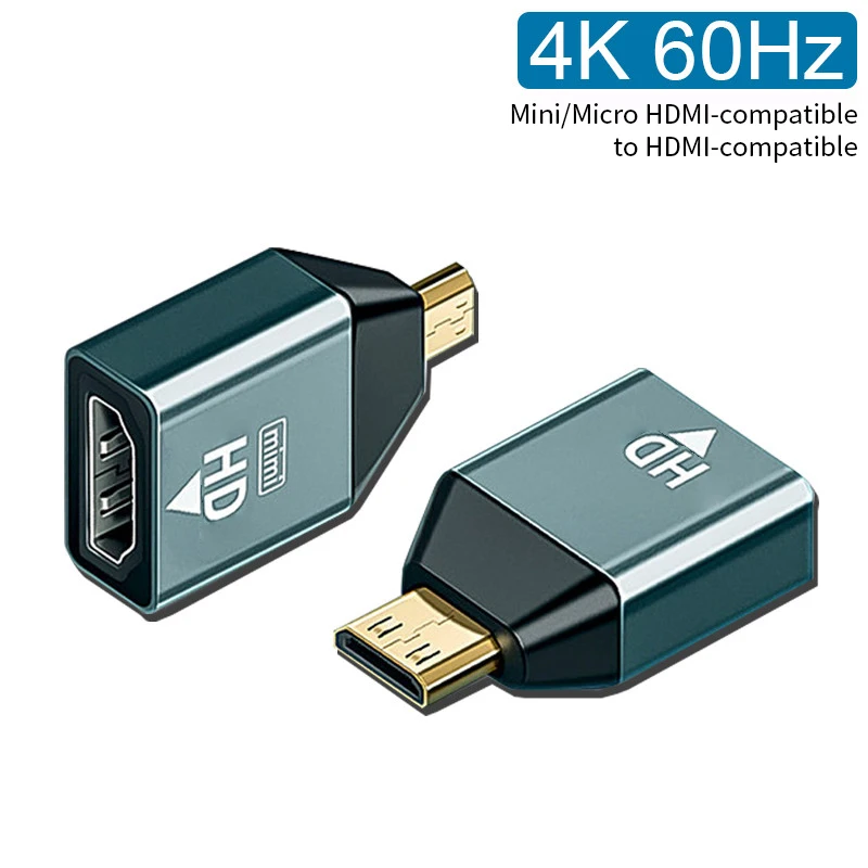4K 60 Гц мини микро HDMI-совместимый адаптер преобразователь для ноутбука видеокарты камеры ТВ монитора HD адаптер Аудио Видео трансмиссия