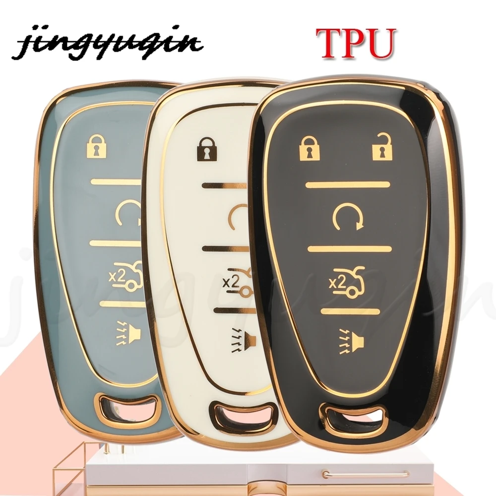 10X JYQ TPU Auto чехол для дистанционного ключа от машины для Chevrolet Chevy Malibu Camaro Cruze подача Spark Equinox Sonic Volt защитная оболочка
