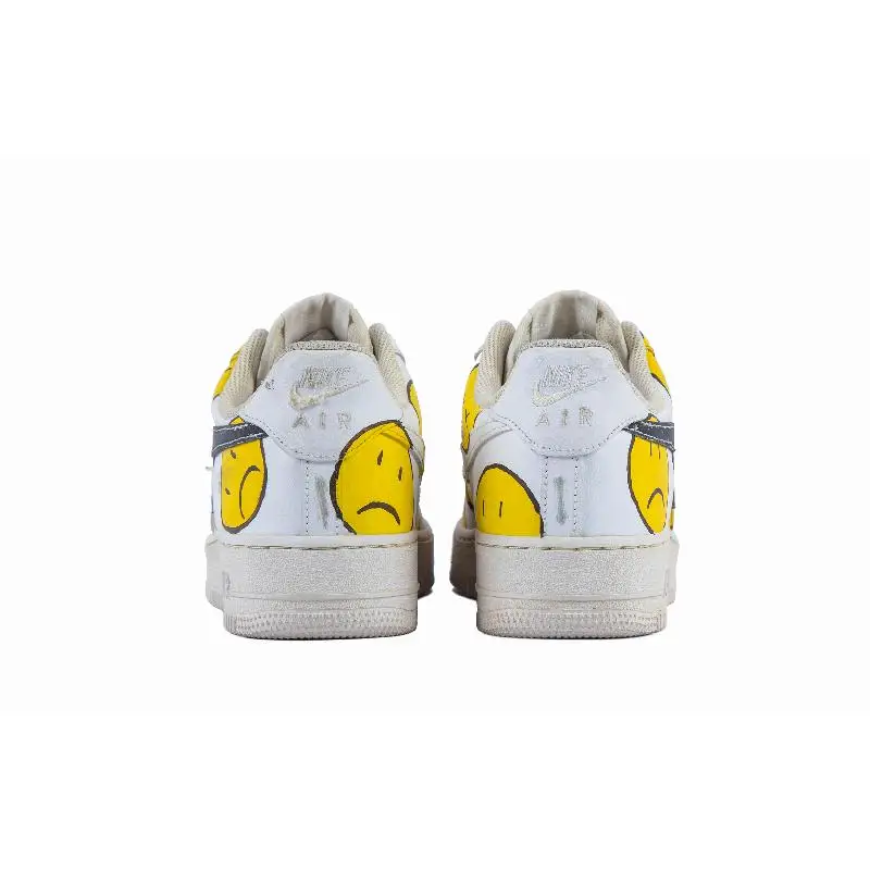 [На заказ Обратный улыбающееся лицо] Nike Air Force 1, обратный смайлик, покрытие, нескользящий амортизирующий баланс, низкий верхний конь (art.: 3920ce27a64d8) - 3920ce27a64d8