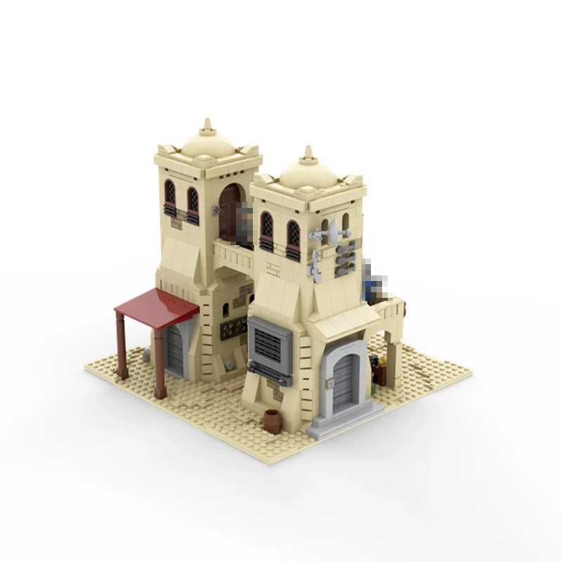 Фото Фильм Сцена Архитектура Mos Eisley Desert Towers MOC Building Block Технология Сборка Модель Кирпич-головоломка Игрушки Рождественский подарок №2