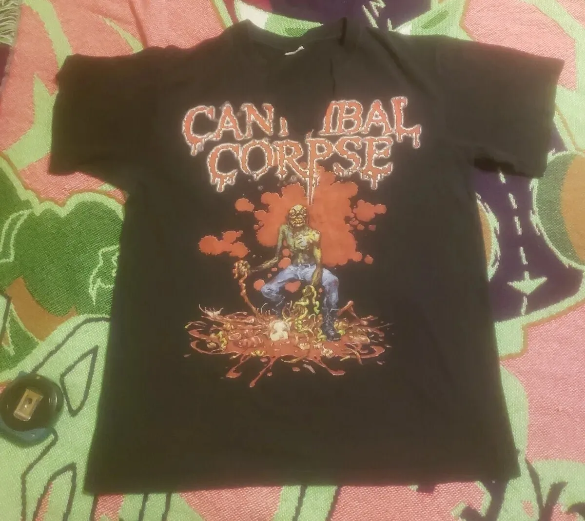 Винтажная футболка Cannibal Corpse Frantic Disembowelment 2006 года L, футболка с металлической лентой