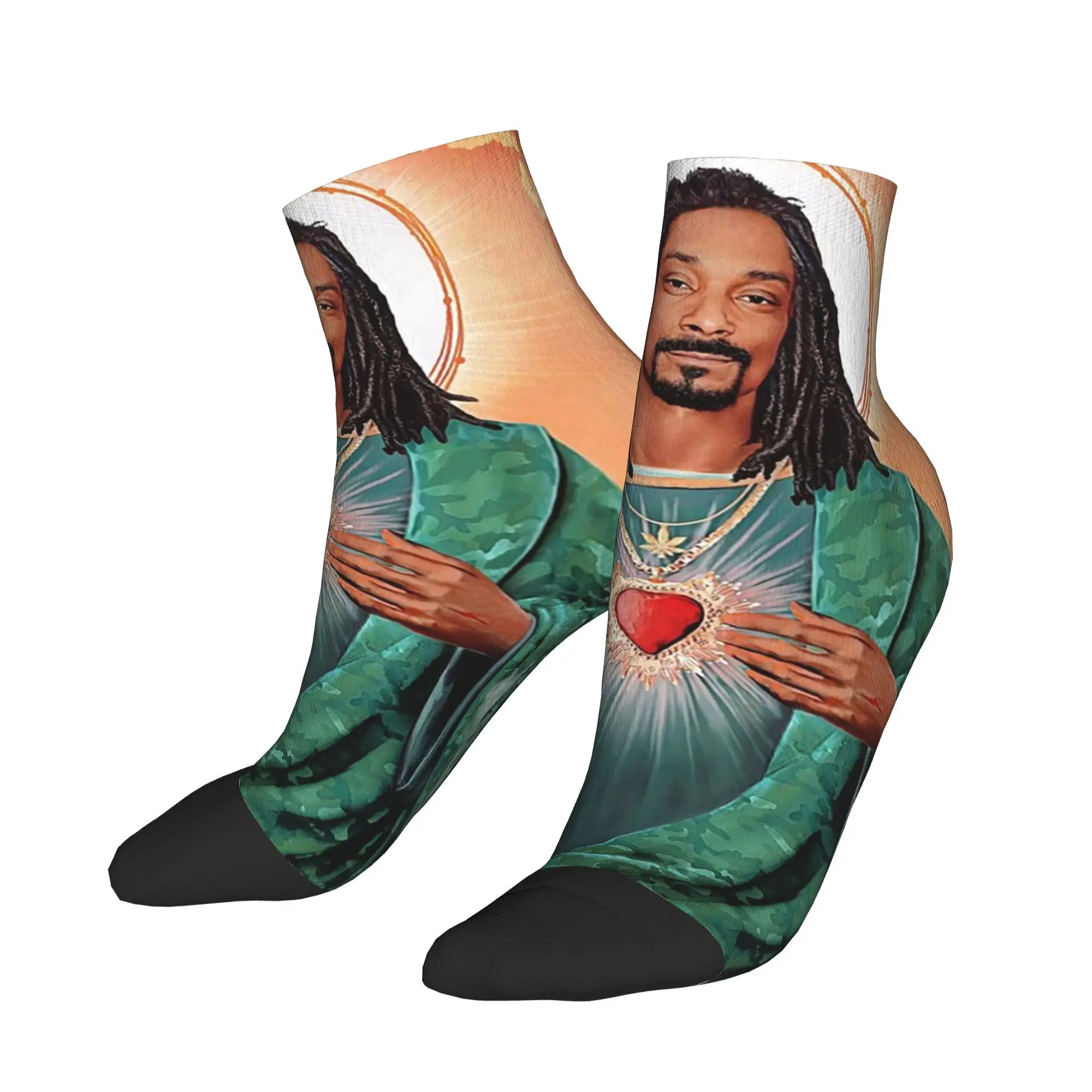 Носки Snoop Dogg Goes Иисус, супер мягкие чулки в стиле Харадзюку, всесезонные носки, аксессуары для унисекс, рождественские подарки