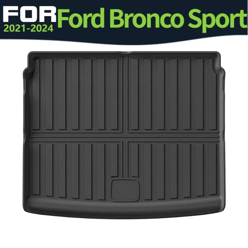 Коврик в багажник для Ford Bronco Sport 2021-2024 Автомобильные коврики TPE Аксессуары Легкая очистка Защита Всепогодная водонепроницаемая