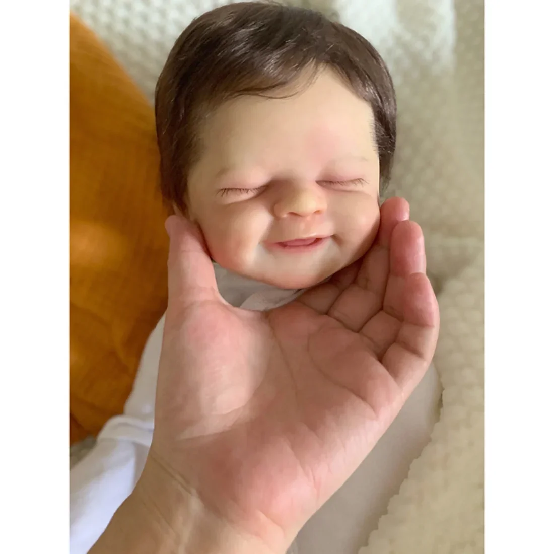 Bebe Alisha уже готовые куклы реборн улыбающееся лицо реальная жизнь новорожденная спящая кукла для детей детские игрушки подарки (art.: 3920cd7fe140e) - 3920cd7fe140e