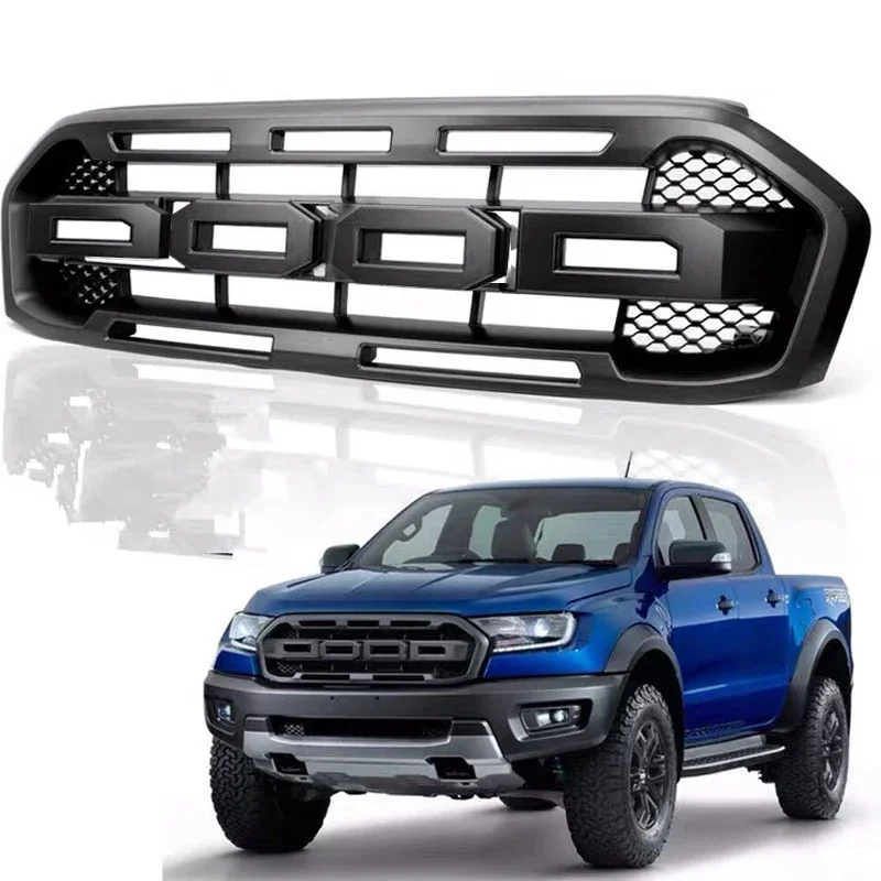 Pop Для Ranger T8 Grill Raptor Для Ranger Lariat T8 XL XLT FX4 PX MK2 Limited 2018-2021 Передние гоночные грили Сетчатая маска Бампер Gri