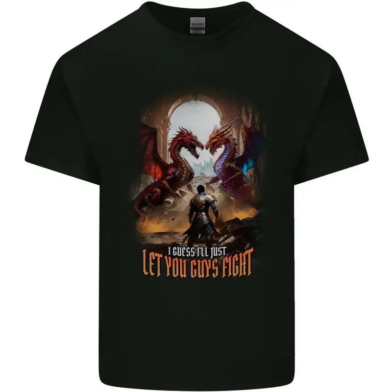 Let You Jungen Kampf Rollenspiel Spiele Drachen RPG Herren Cotton Maglietta Top