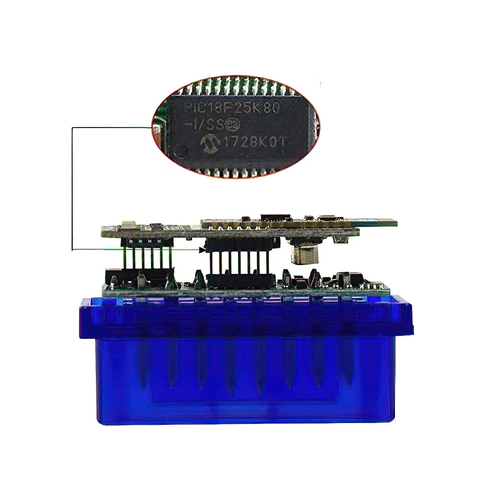 Фото 2PCB V1.5 ELM327 Bluetooth 5.1 PIC18F25K80 чип мини OBD2 автомобильный сканер диагностический инструмент считыватель кодов для Apple IOS Android 16PIN №3