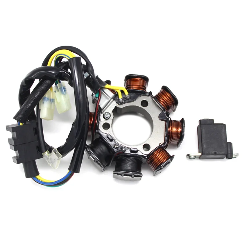 Фото Ротор катушки зажигания статора мотоцикла для Honda FourTrax Recon 250 TRX250TM TRX250TE TM ES 31120-HM8-B01 31120-HM8-B00 двигателя №2
