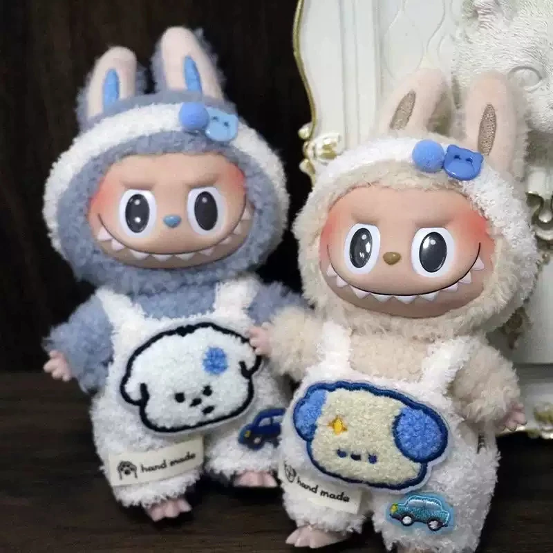 17 см Labubu Idol, одежда для кукол, милые штаны-комбинезоны, аксессуары, корейская одежда Kpop Exo, толстовка с капюшоном, плюшевая кукольная одежда, подарки для девочек