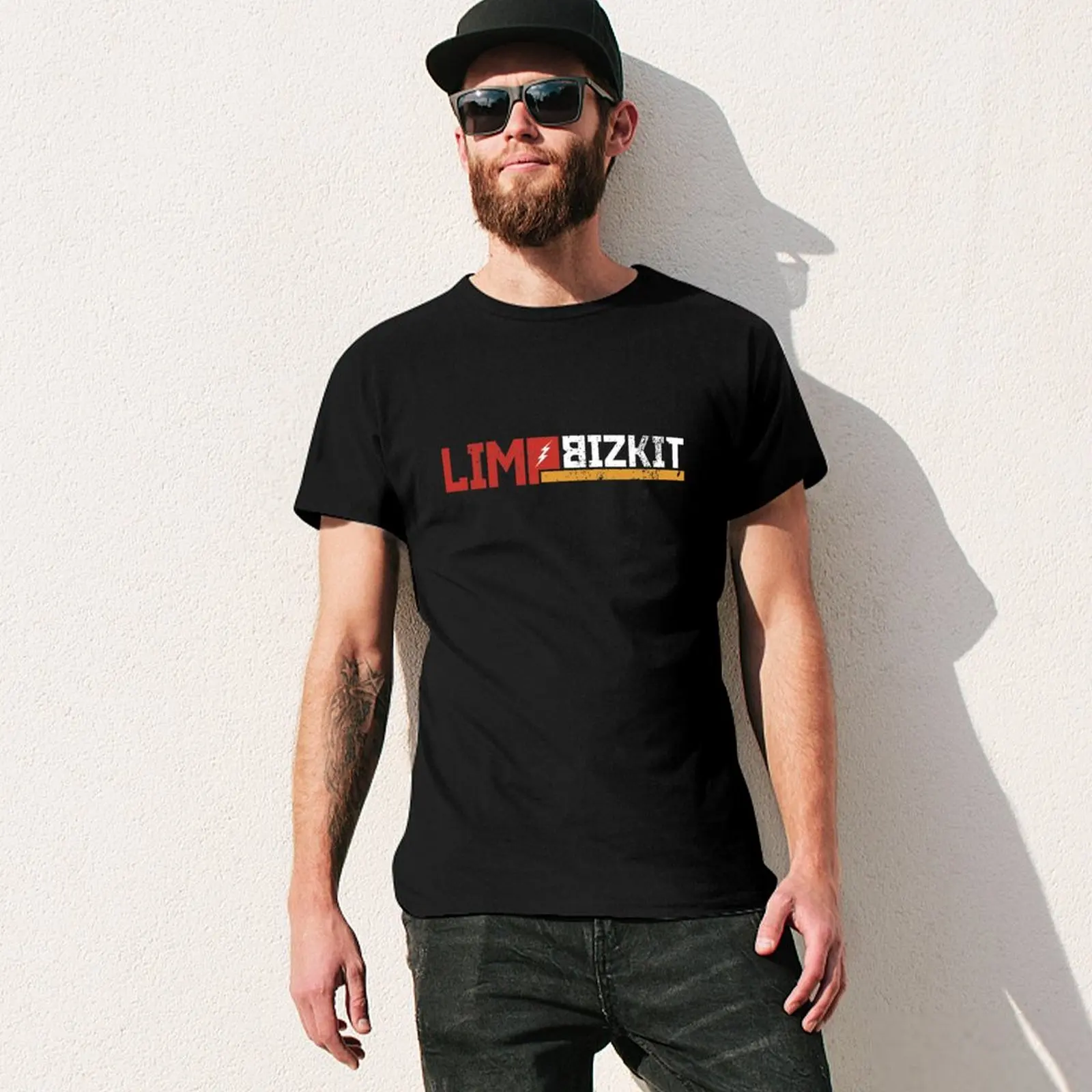 Фото Футболка с логотипом Limp Bizkit в стиле рэпкор, футболка с аниме, футболка большого размера, бутиковая одежда на день Святого Валентина, мужская футболка №3
