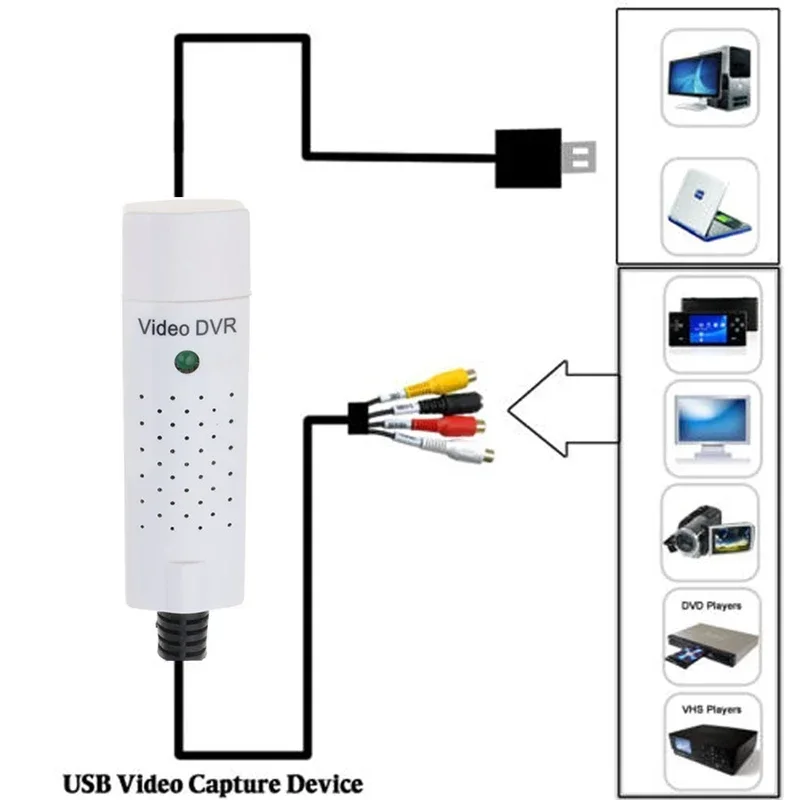Фото Адаптер-конвертер USB 2,0 в RCA для захвата аудио-и видеосъемки №5