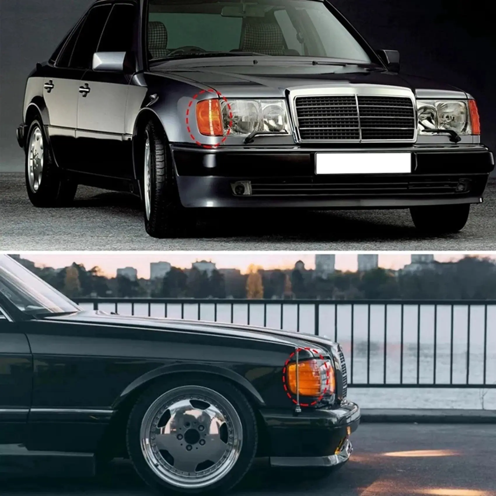 Фото Автомобильный угловой фонарь, передний указатель поворота для Mercedes Benz E Class W124 1985-1996 1248261243 1248261143 №4