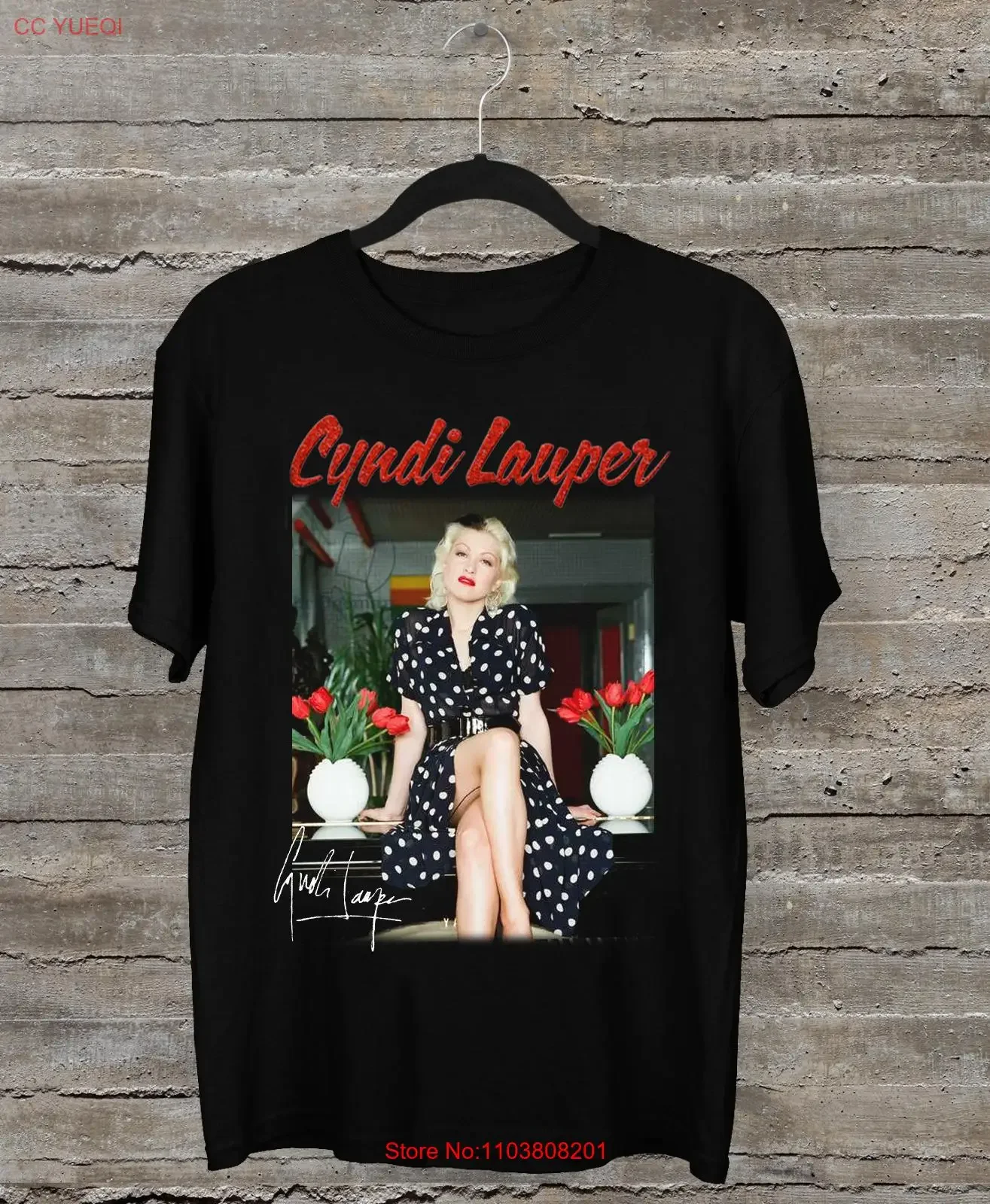 Cyndi Lauper черная футболка размера от S до 5XL, винтажная стираная футболка унисекс с рисунком, слегка повседневная, универсальная, удобная Мужская одежда