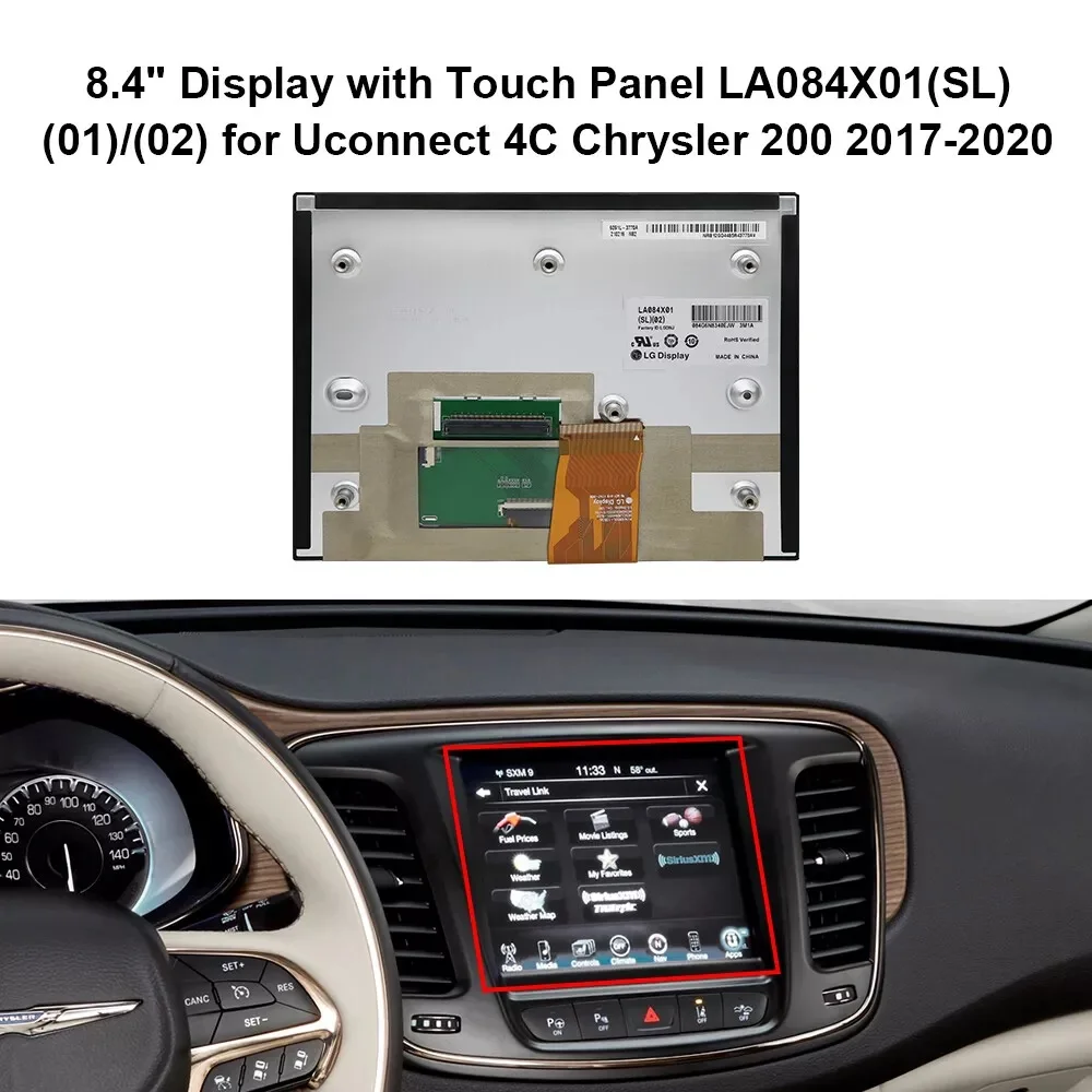 Фото 8,4-дюймовый дисплей LA084X01(SL) (02) с дигитайзером для Chrysler, Dodge RAM Radio Navi №3