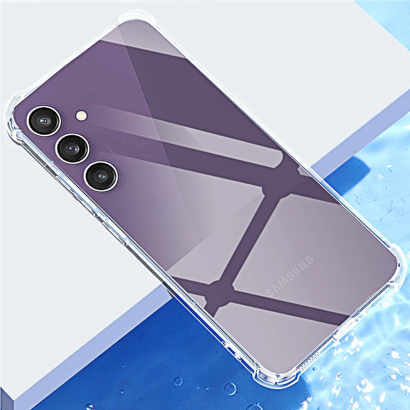 Прозрачный чехол для телефона Samsung Galaxy S23 FE S24 Ultra S21 S22 Plus S20fe, противоударный прозрачный силиконовый бампер, мягкая задняя крышка (art.: 3920c917a996b) - 3920c917a996b