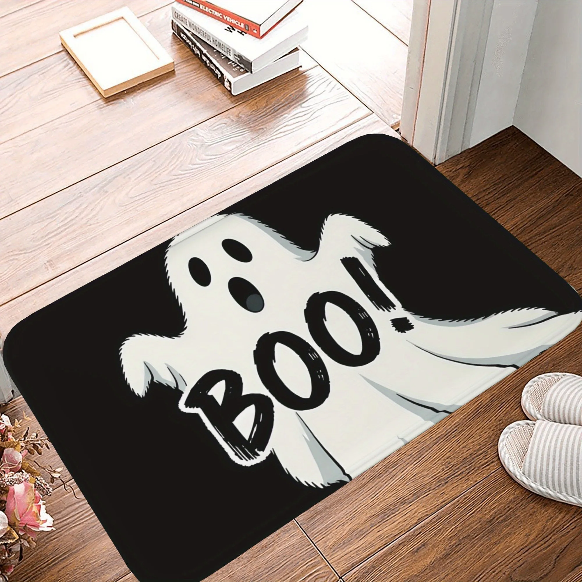 1 шт. Хэллоуин БУ! Кухонный коврик Ghost, нескользящий дверной коврик, поп-дизайн, коврик для ванной комнаты, коврик для ванной, ковер для домашней раковины, декор для стирки