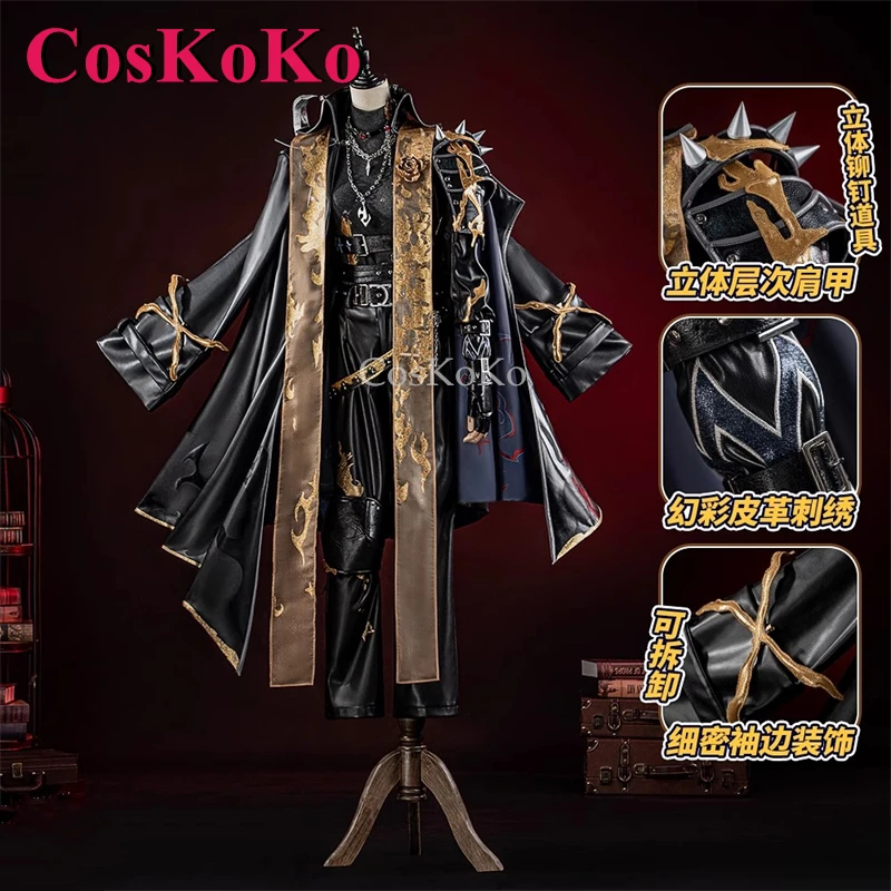 CosKoKo Alva Lorenz/Hermit костюмы для косплея Game Identity V тонкая золотая кожа модная униформа Хэллоуин вечерние одежда для ролевых игр