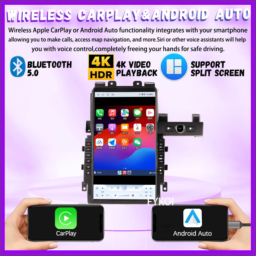 Фото Беспроводной Carplay экран Android15 13,6 дюйма для Nissan GT-R GTR R35 2008-2015 мультимедийный видеоплеер GPS-навигация головное устройство 4G №2