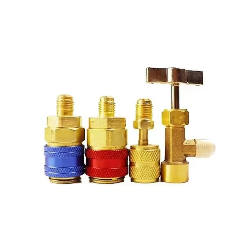 Фото Popu для R410A R32 R404A R134A Инструменты для кондиционирования воздуха со шлангом и крючком Манометр коллектора хладагента Кондиционер Холодильник №4
