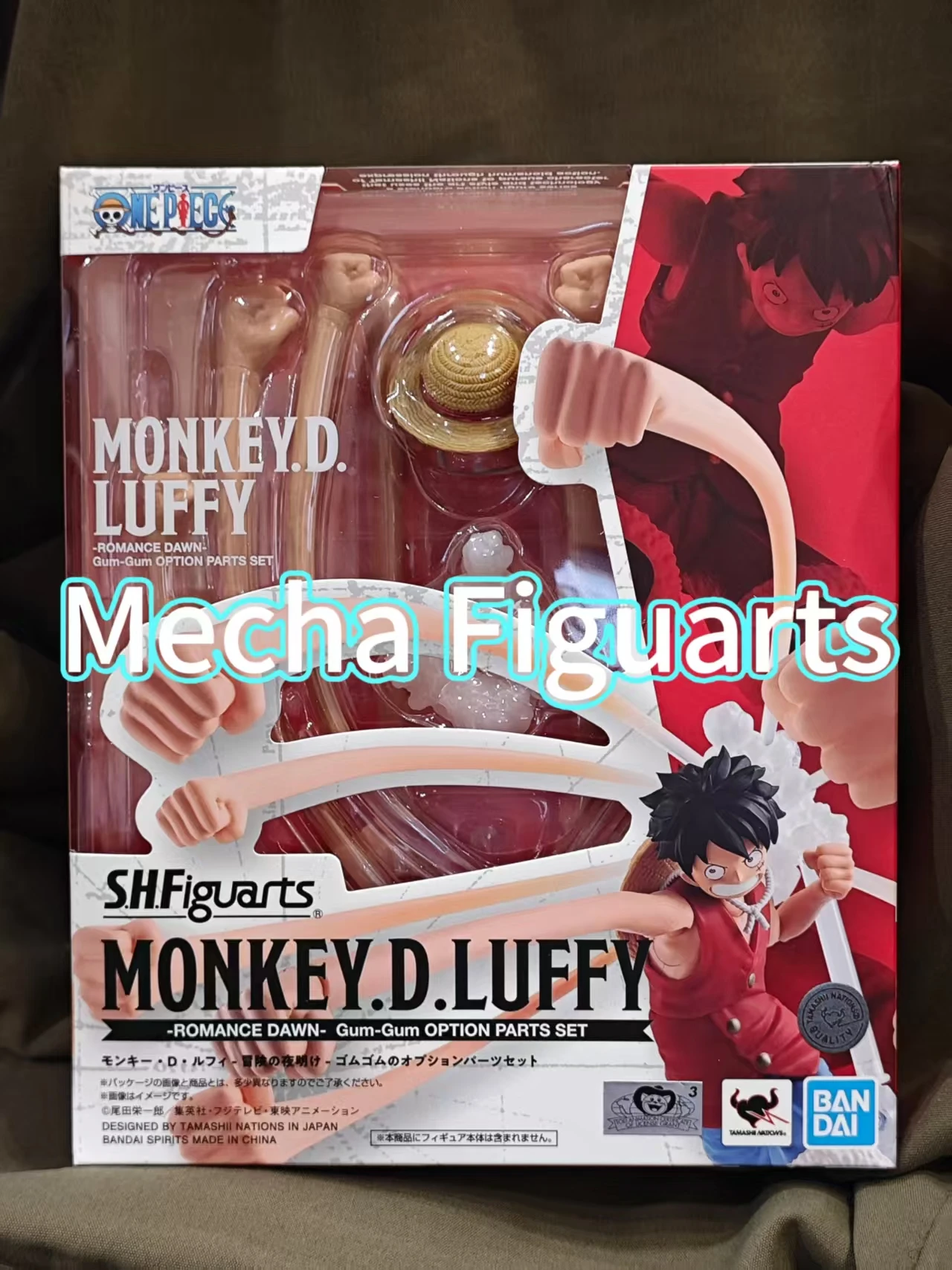 В наличии Bandai SHF One Piece Luffy Adventure Dawn Rubber Special Effects Комплект аксессуаров для бокса и ног