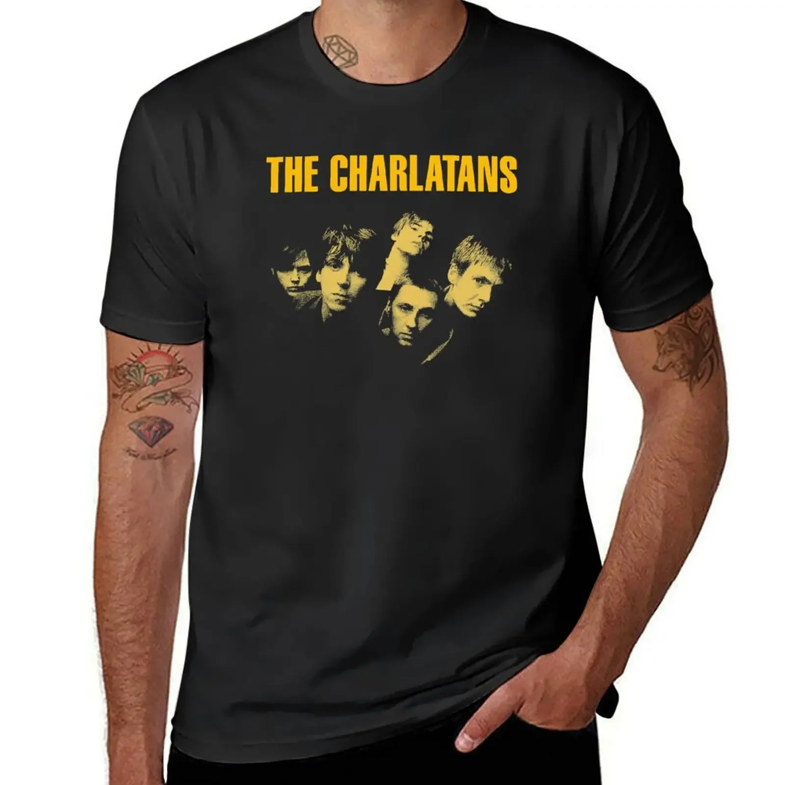 Футболка Charlatans, тяжелые, забавные мужские футболки из аниме на заказ