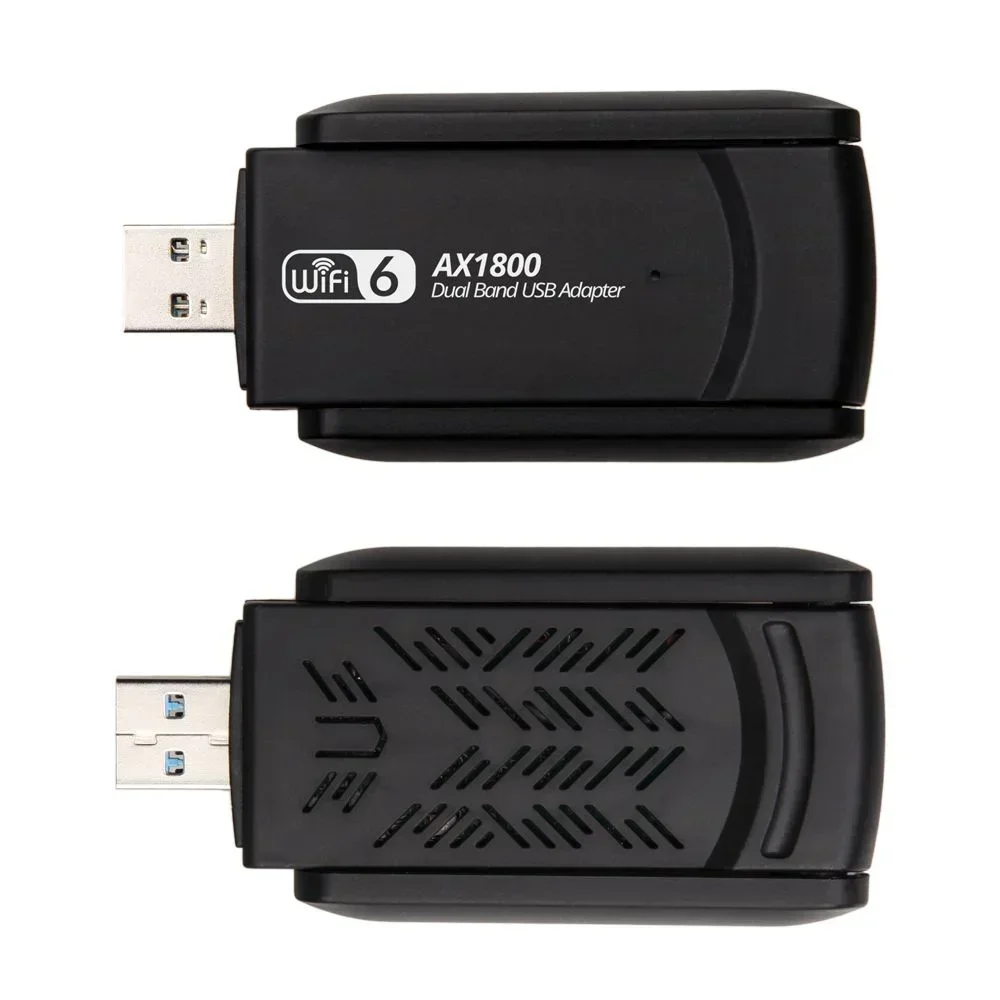 Фото WiFi 6 AX1800 USB 3.0 адаптер двухдиапазонный 2,4G/5Ghz USB-приемник-ключ сетевая карта антенна беспроводная для ПК ноутбука Win 10 11 №5