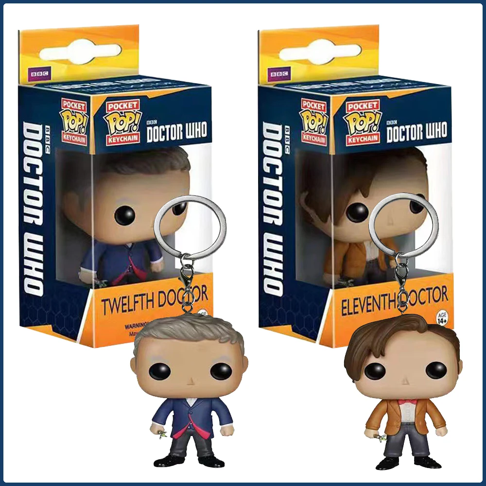 Брелки Funko POP Доктор Кто поколение 10-11 Дэвид Теннант Мэтт Смит Питер Капaldi ТВ Драма Периферийный кулон Брелок для ключей Подарок